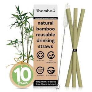 100% Bamboo Straws