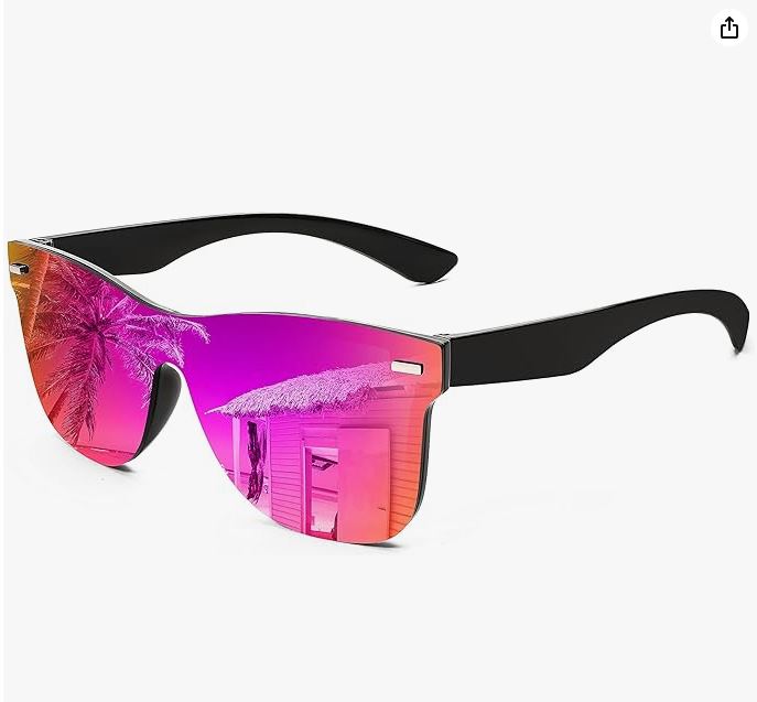 One Piece Lens Sunglasses Reflective